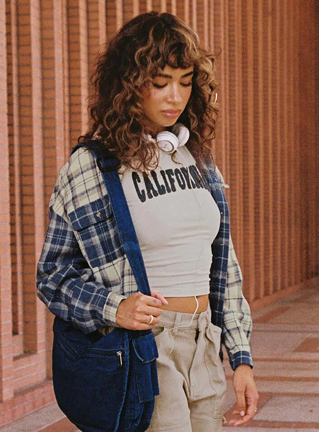 Unity Check Shirt Blue | Princess Polly US