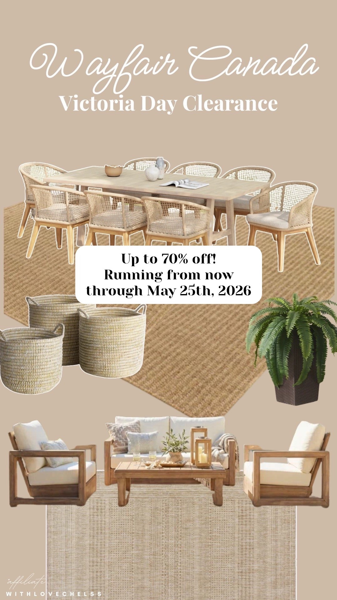 Victoria Day Clearance at Wayfair Canada 

Up to 70% off
Running from now through May 25th, 2026

@wayfaircanada
#WayfairCAPartner #WayfairCAHome

#LTKcanada #LTKsale #LTKhome