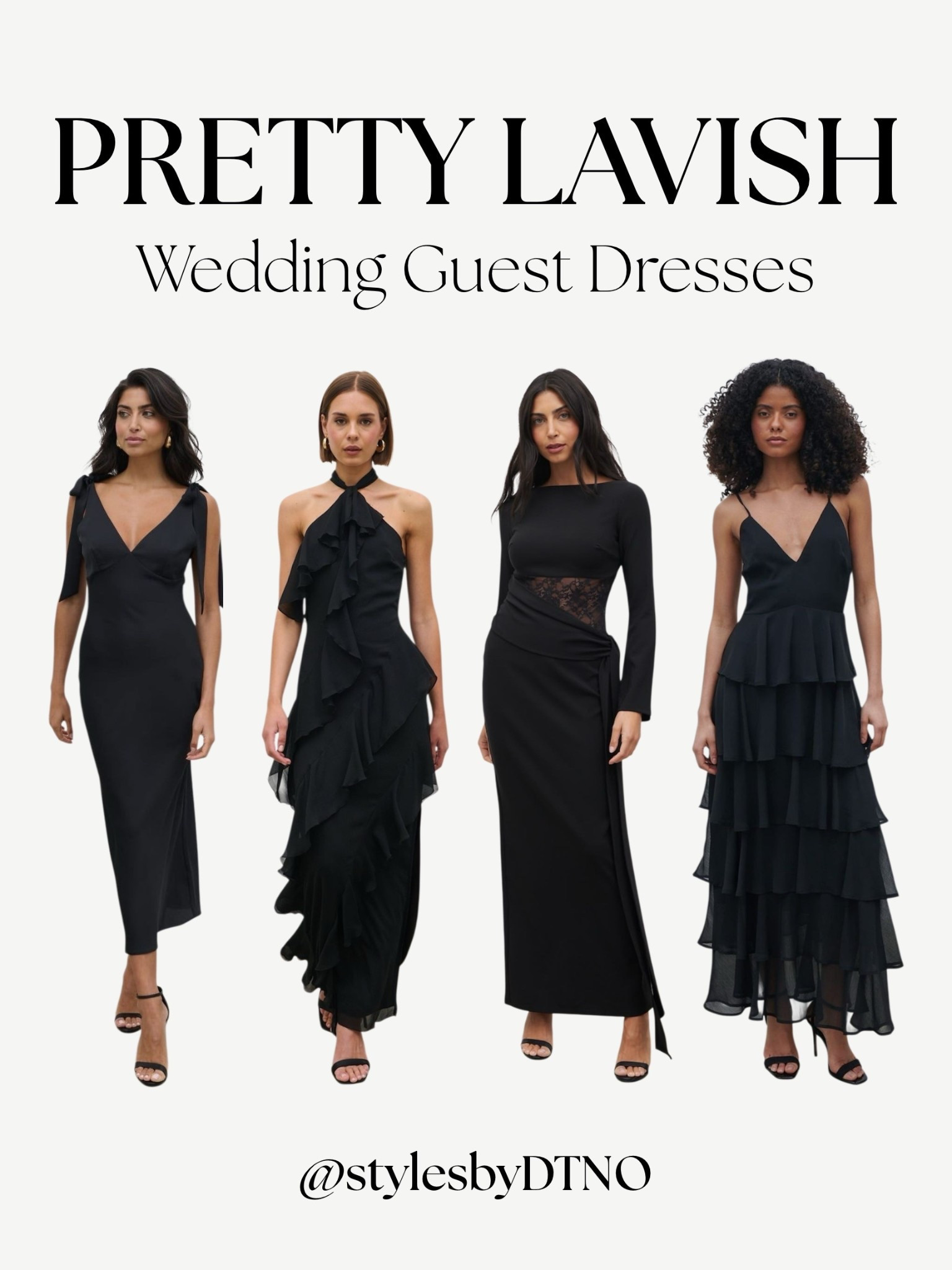 Black spring wedding guest dresses from Pretty Lavish!! Many picks are discounted for up to 50% off (scroll below for more options)

Tags: Spring Fashion, Under $200, Formal Dress, Ruffle Maxi Dress, New Arrivals, Best Sellers, Lace Trim Dress, Fashion Finds 2026, Cocktail Dress, Stylist Picks, What To Wear, Black Tie Wedding Guest, Neutral Fashion,

#LTKSaleAlert #LTKSeasonal #LTKWedding