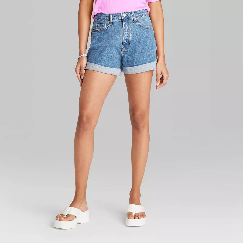 Women's Super-High Rise Rolled Cuff Jean Shorts - Wild Fable™ | Target