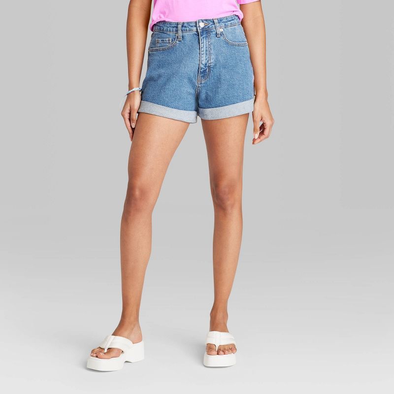 Women's Super-High Rise Rolled Cuff Jean Shorts - Wild Fable™ | Target