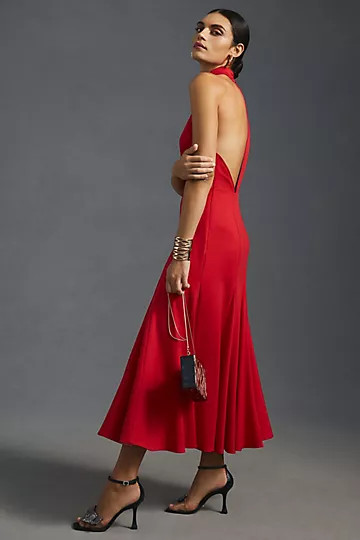 Maeve Halter Midi Dress | Anthropologie (US)