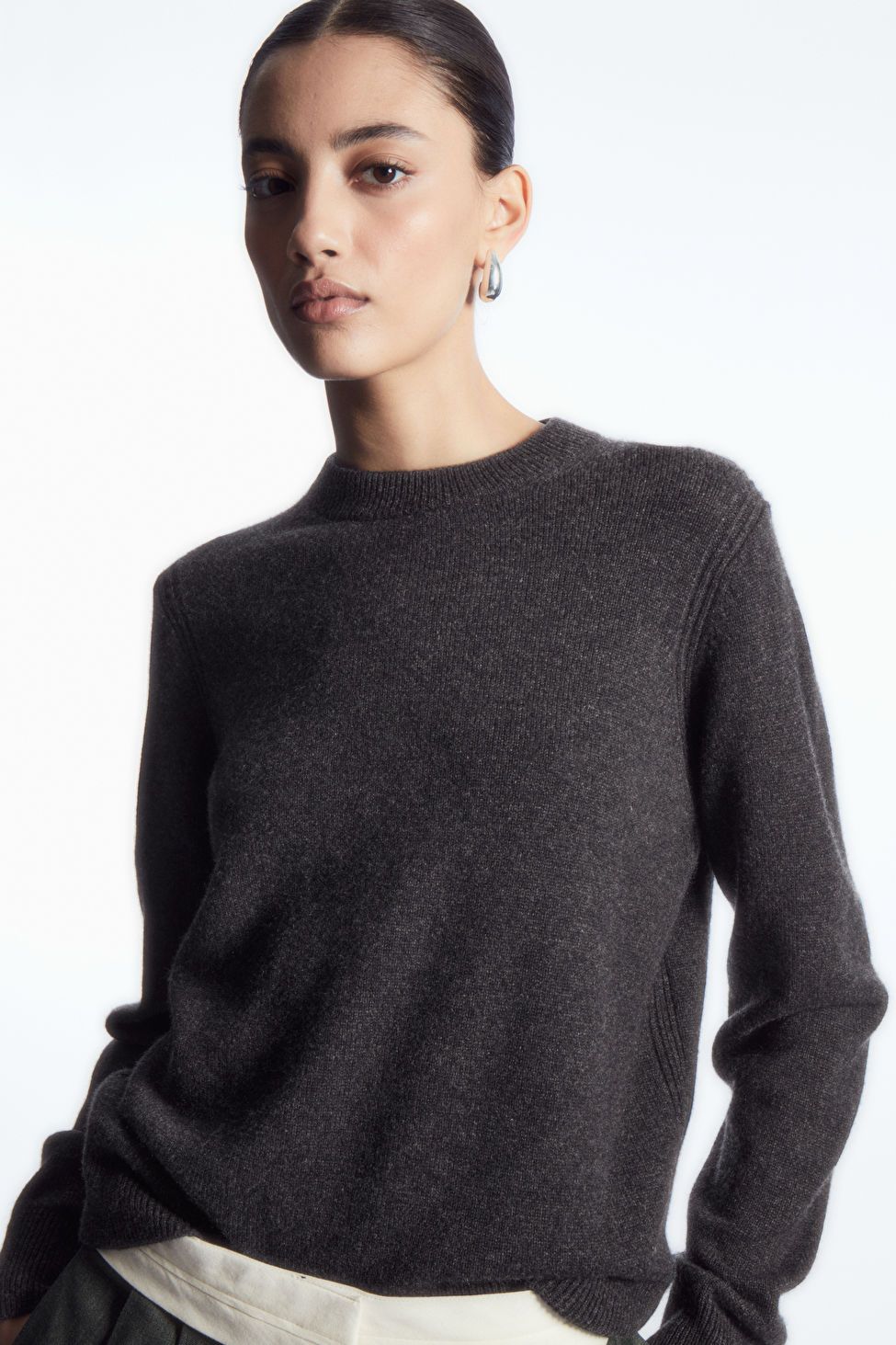 PURE CASHMERE SWEATER - DARK GRAY - Knitwear - COS | COS (US)