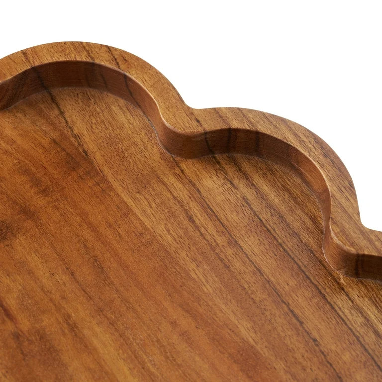 The Pioneer Woman Round Scallop Wood Serving Board | Walmart (US)