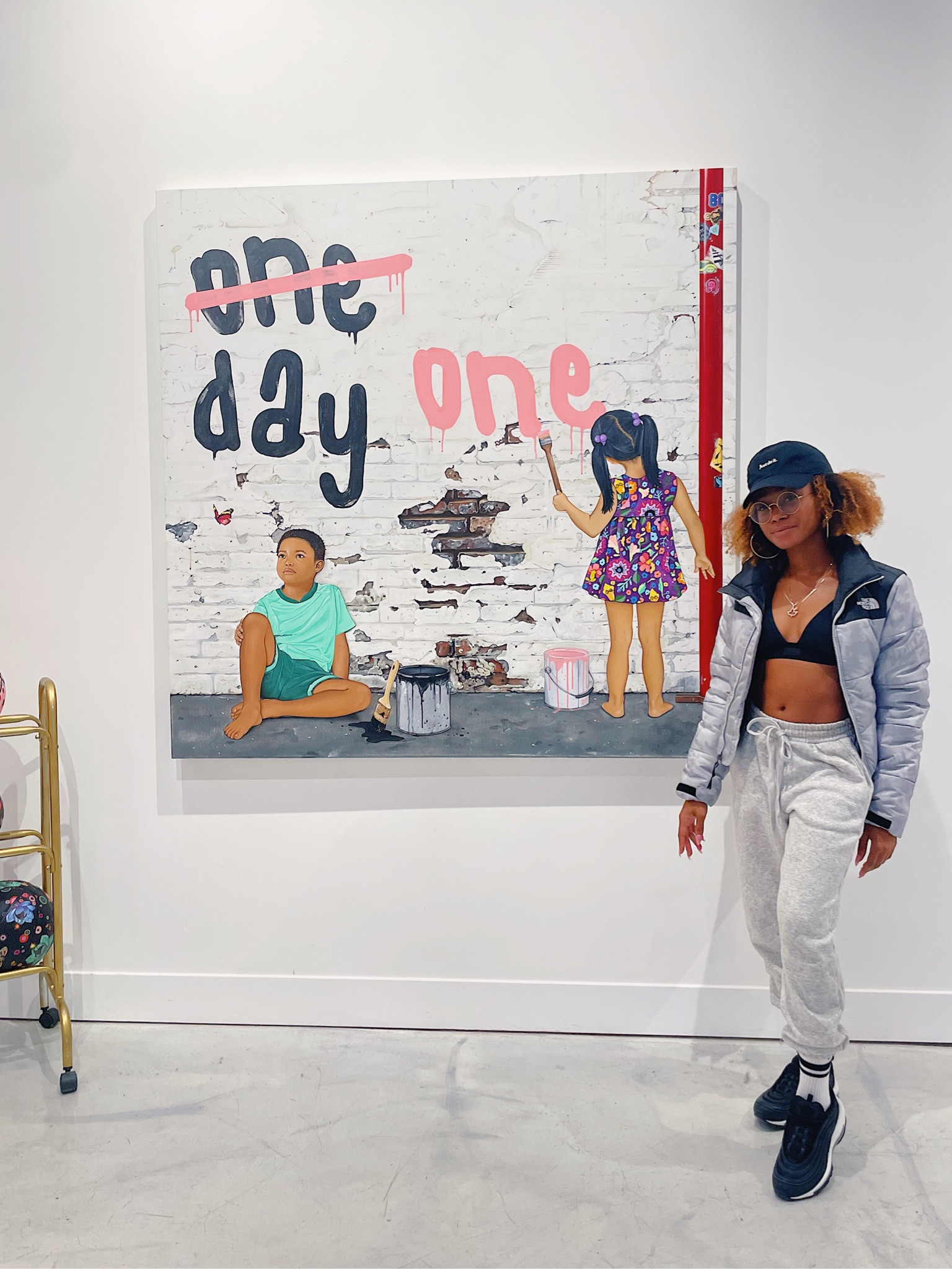Went to an art gallery to support a BIPOC woman whose art is simply stunning 🤍
 Paired a classic #skims bralette with my #fabletics grey joggers and wore my north face puffer to complete the look

#steetstyle #athleisure #LTKLounge #LTKGiftGuide

#LTKSeasonal #LTKstyletip