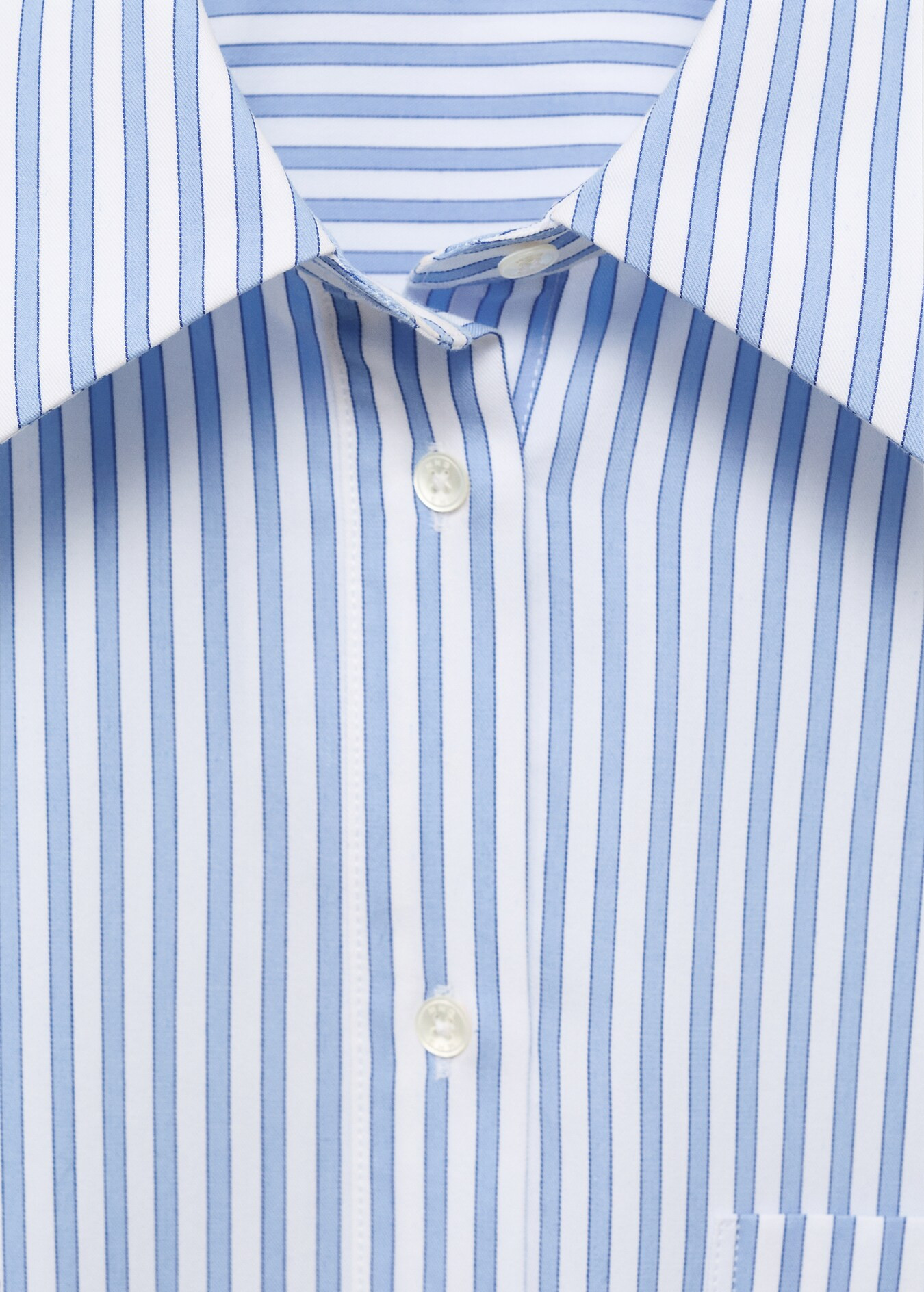 Gestreiftes Popeline-Hemd mit aufgesticktem Schriftzug - Damen | MANGO Österreich | Mango EU