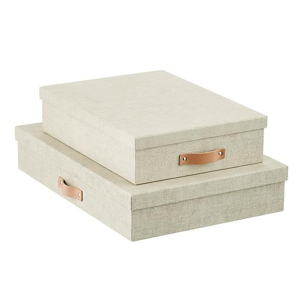 Bigso Marten Document Box Linen | The Container Store