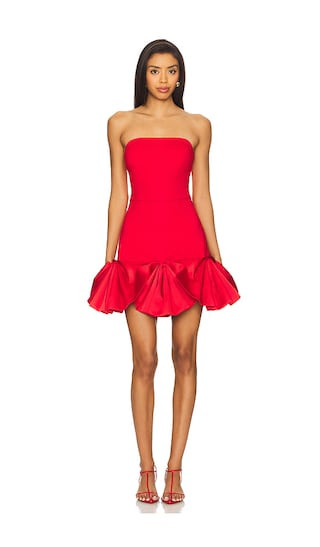 Evee Strapless Mini Dress in Red | Revolve Clothing (Global)