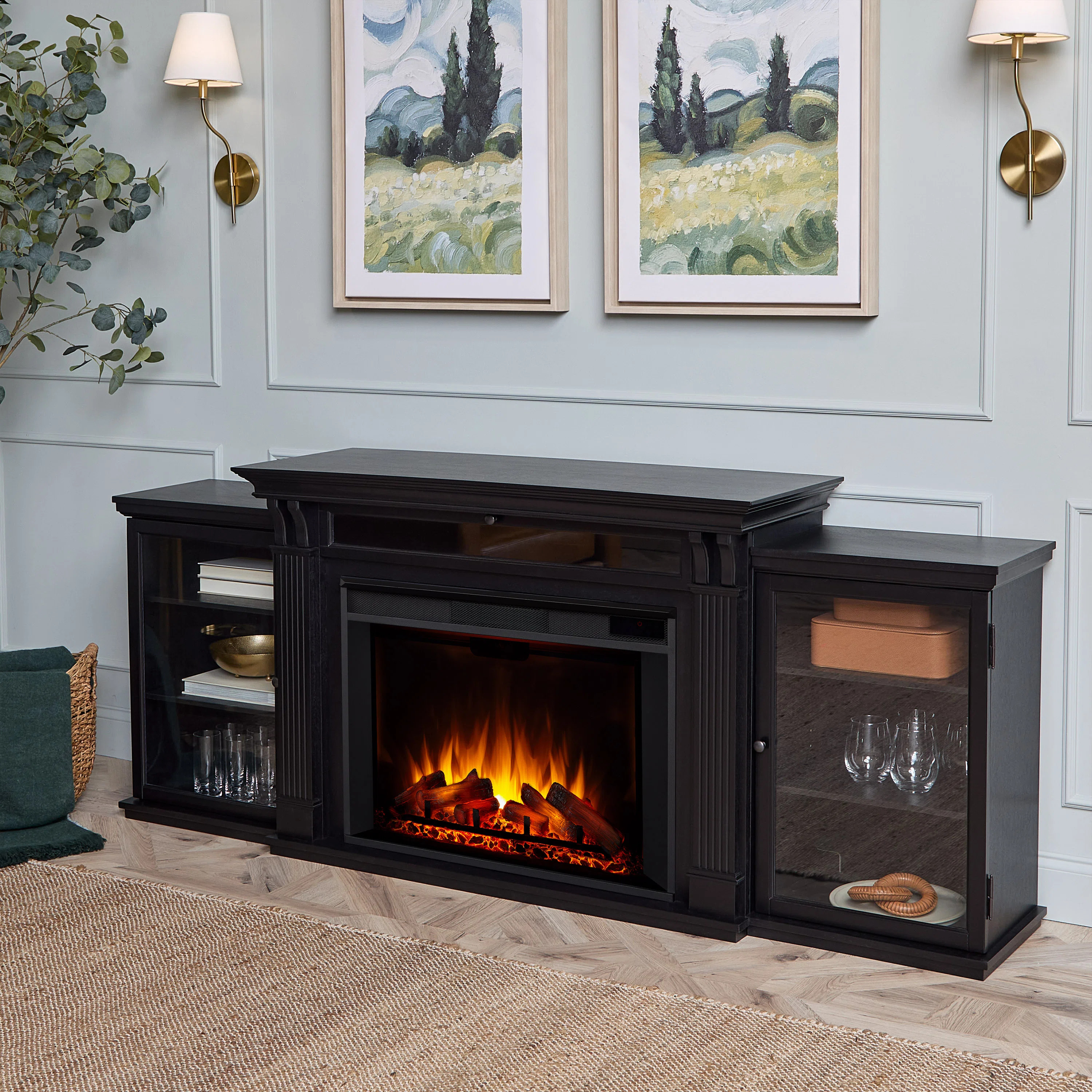 Tracey Grand 83.75'' TV Stand with Fireplace | Wayfair North America