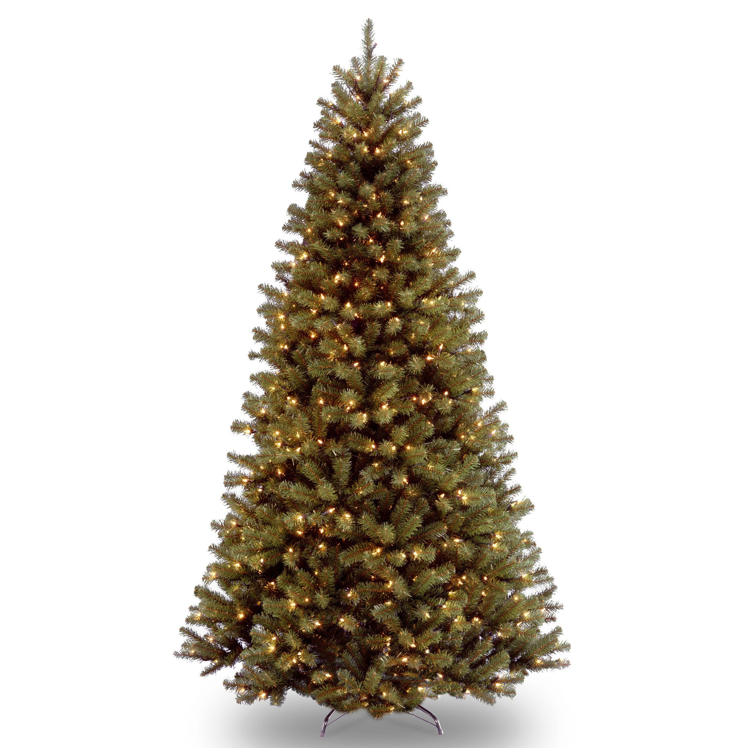 National Tree Company Pre-Lit Artificial Full Christmas Tree, Green, North Valley Spruce, White Lights, Includes Stand, 9 Feet | Amazon (US)