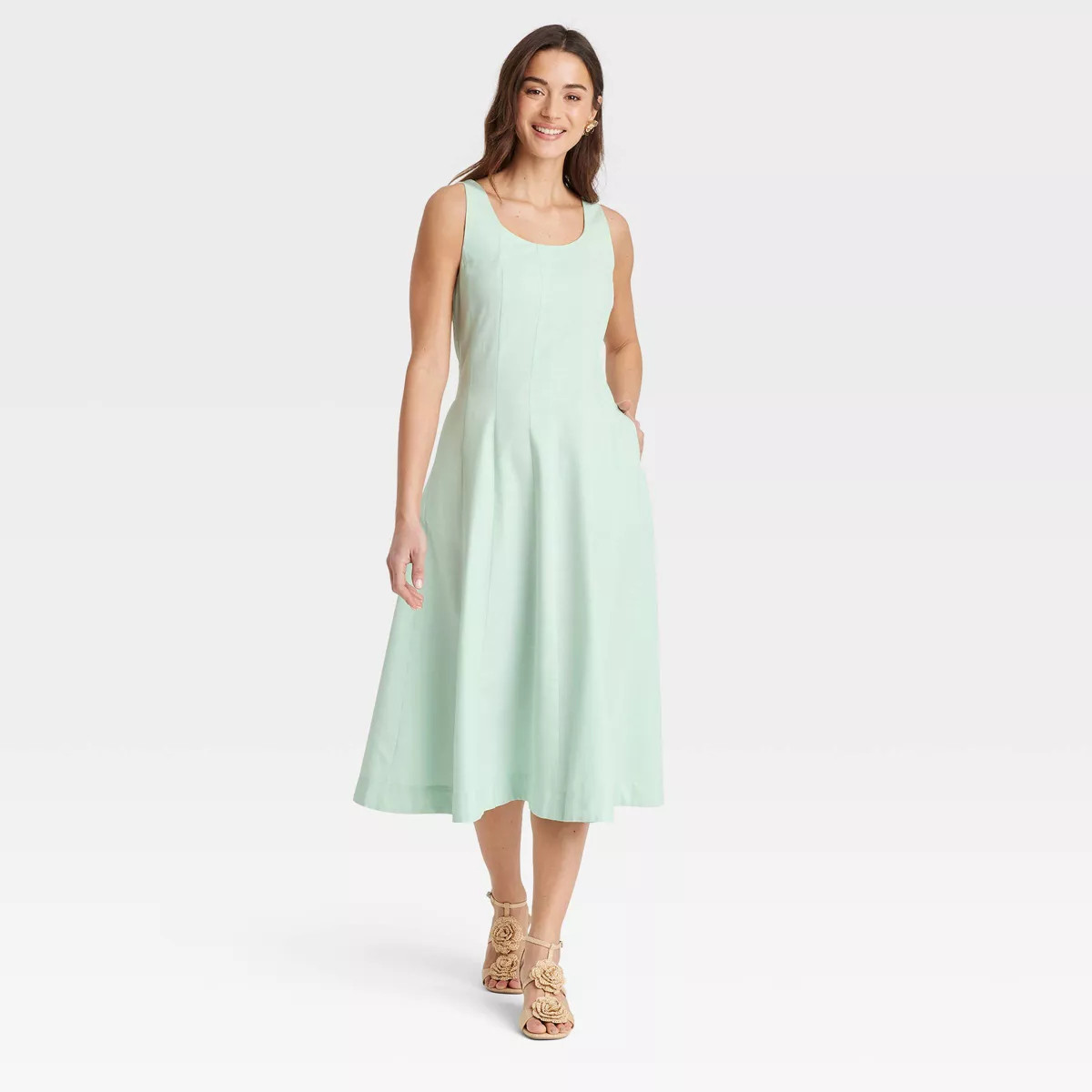 Women's Corset Midi A-Line Dress - A New Day™ | Target