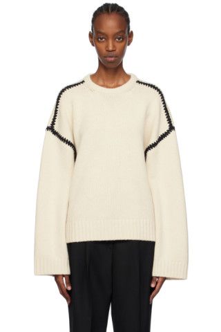 Off-White Embroidered Sweater | SSENSE