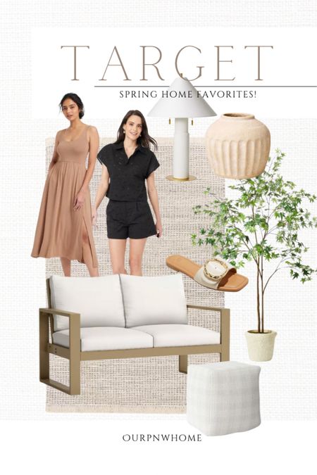 Spring home favorites from Target 🎯 

Patio sofa, patio furniture, patio couch, outdoor furniture, neutral area rug, outdoor pouf, pouf ottoman, white table lamp, modern table lamp, fluted vase, tan vase, Target home, Target fashion, spring fashion, midi dress, black shorts, black shirt, summer fashion, faux maple tree, faux tree, spring sandals, slides, summer shoes

#LTKhome #LTKstyletip #LTKSeasonal