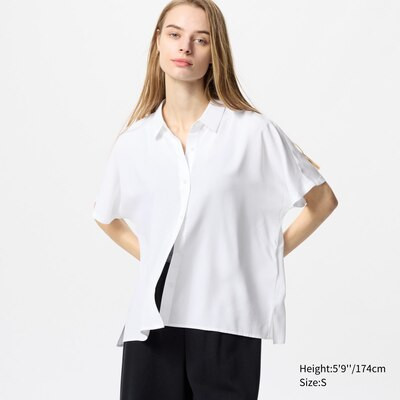 Rayon Short-Sleeve Blouse | UNIQLO (US)