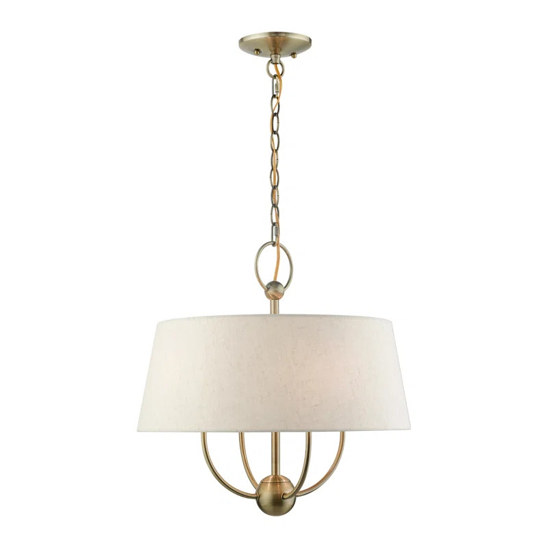 Desra 4 - Light Shaded Drum Pendant | Wayfair North America