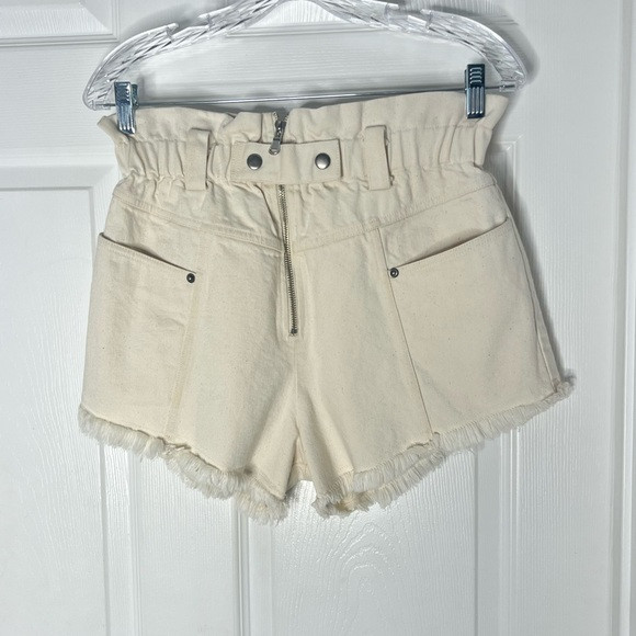 Sea New York Cream Cotton Denim Cutoff Phillipa Shorts Sz 4 | Poshmark