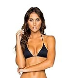Luli Fama womens Triangle Bikini Top, Mar De Gibraltar, Medium US | Amazon (US)