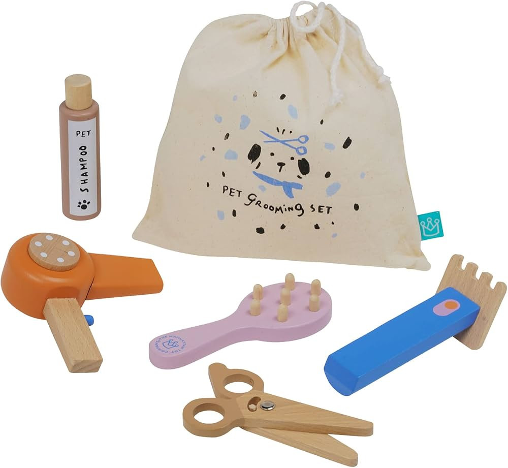 Manhattan Toy Posh Pet Day Spa Pretend Wooden Pet Grooming Play Set for Toddlers 3 Years Old and ... | Amazon (US)