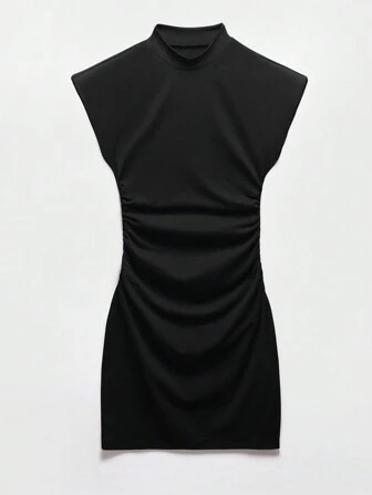 SHEIN EZwear Vrouwen Effen kleur Kraag Zonder mouwen Zomer Jurken | SHEIN