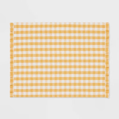 Cotton Gingham Placemat Yellow - Threshold™ | Target