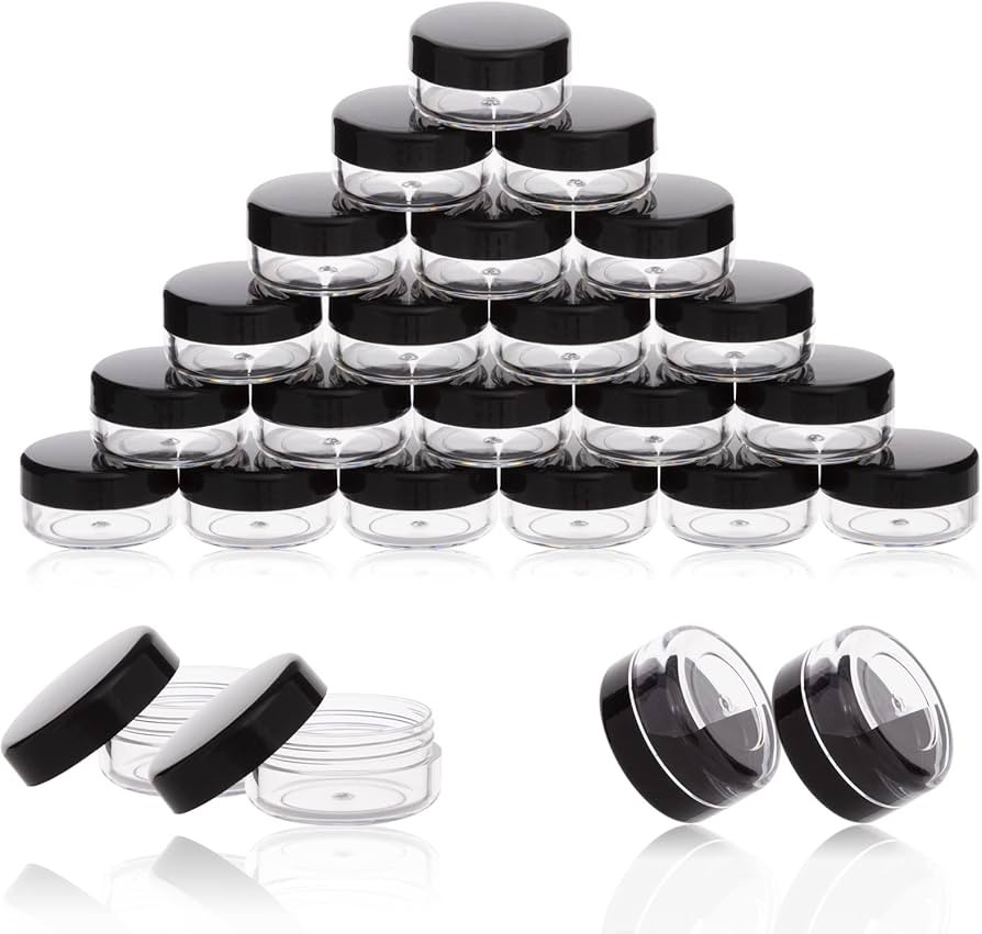 3 Gram Sample Containers with Lids, 50 Count Tiny Sample Jars, 3ML Makeup Cosmetic Containers for... | Amazon (US)