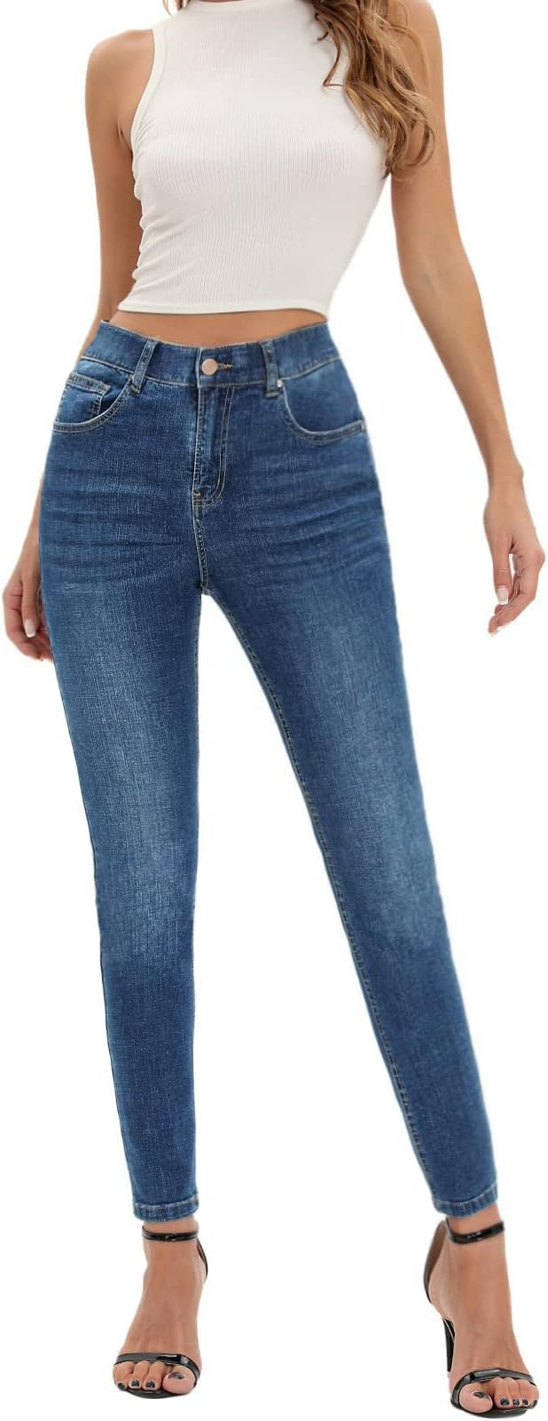 MetHera Women's Mia High Rise Stretch Skinny Shaping Jeans | Amazon (US)