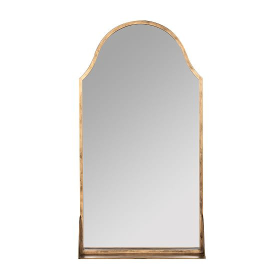 Metal Arch Shelf Mirror, Gold, 38.5 | West Elm (US)