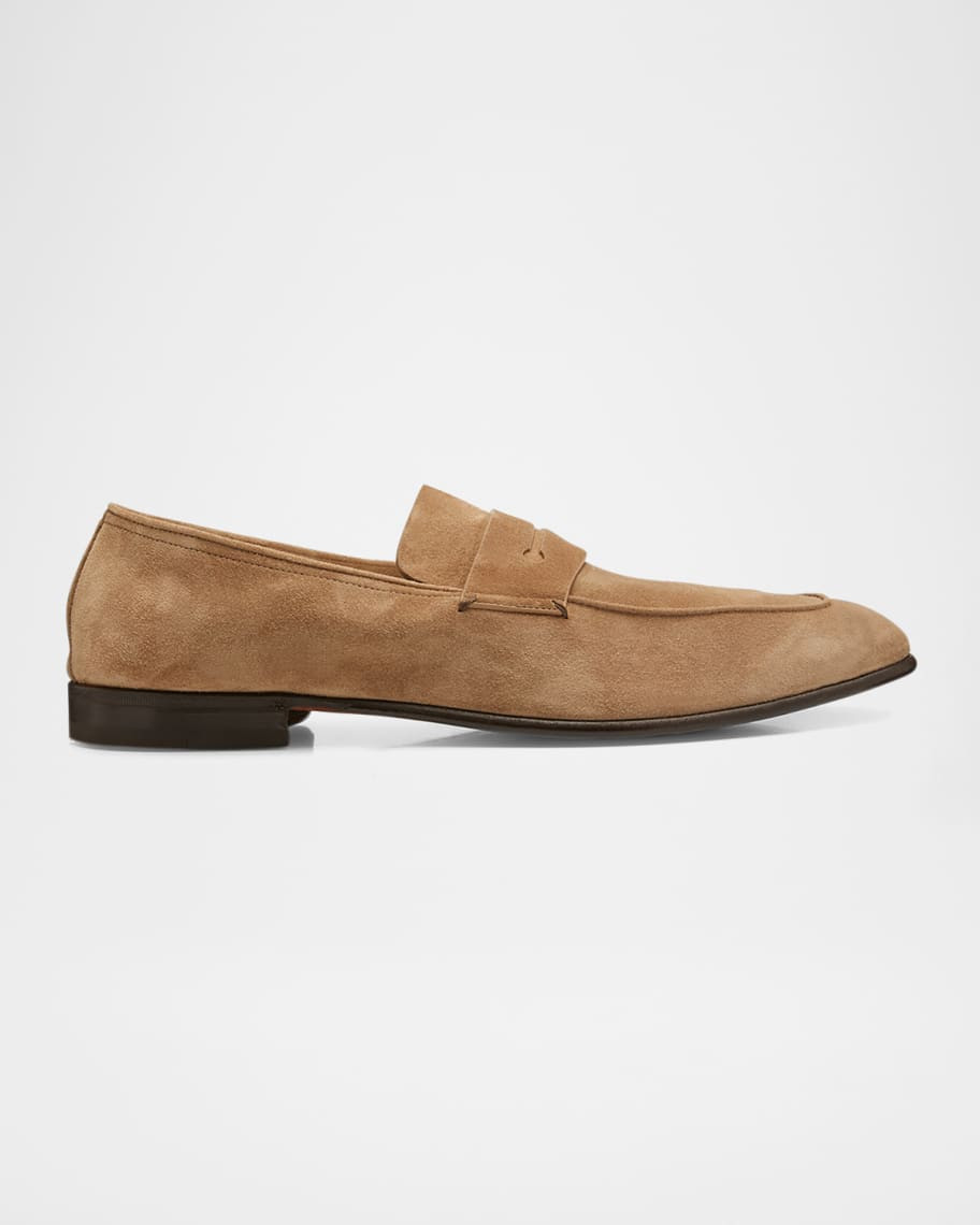 ZEGNA Men's Suede Penny Loafers | Neiman Marcus
