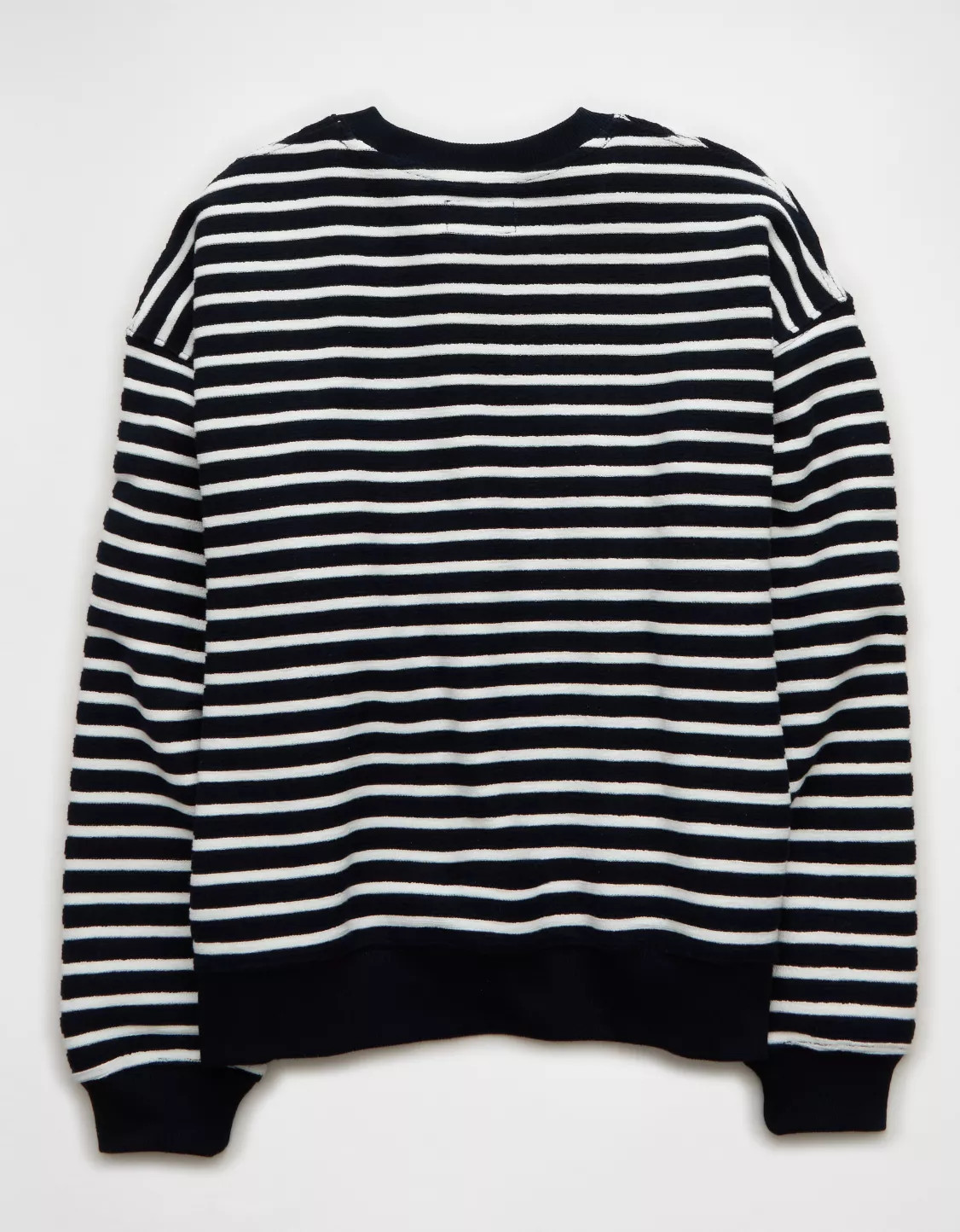 AE Textured Crew Neck Sweatshirt | American Eagle Outfitters (US & CA)