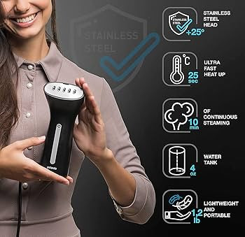 Travel Steamer for Clothes Portable Mini, Travel Size, Hand Held Garment Steamer, Fabric Steamer,... | Amazon (US)