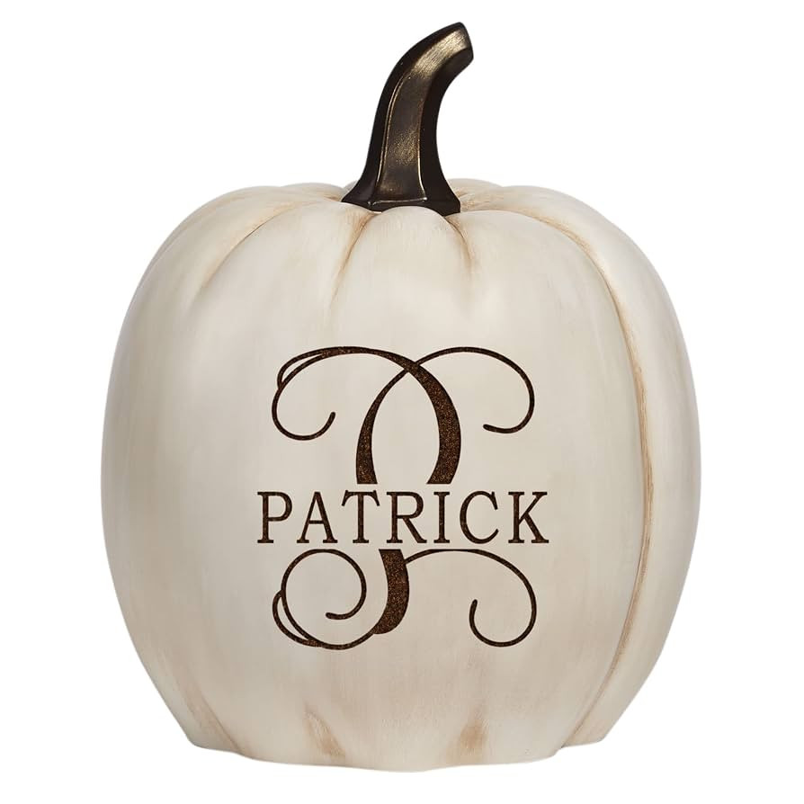Let's Make Memories Personalized Light Up Pumpkin Decor Outdoor - Your Name & Initial on a Custom... | Amazon (US)