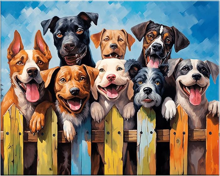 Number Artist Dog Days Summer Paint by Numbers Kit for Adults Beginner \u2013 DIY Acrylic Paintin... | Amazon (US)