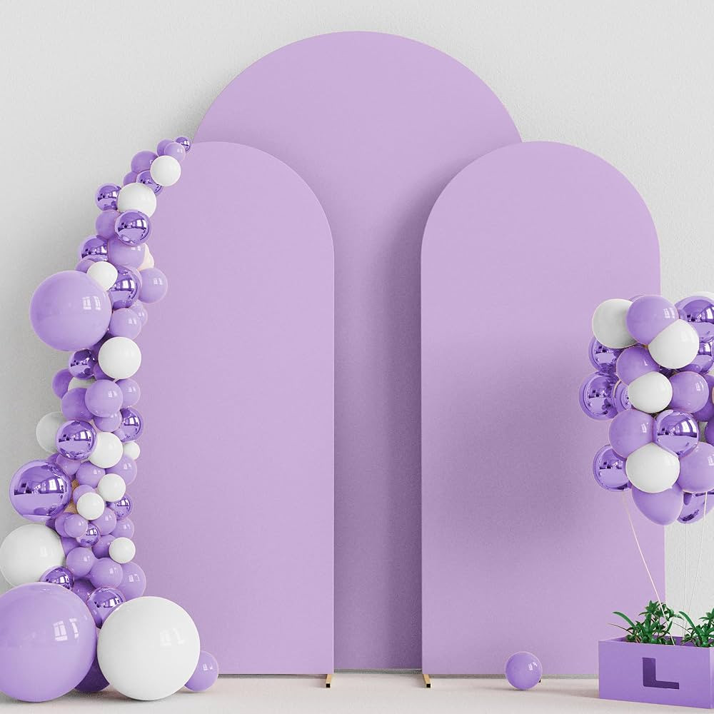 Wokceer Wedding Arch Cover 7.2FT, 6FT, 6FT Spandex Set of 3 Wedding Arch Stand Covers Round Top C... | Amazon (US)