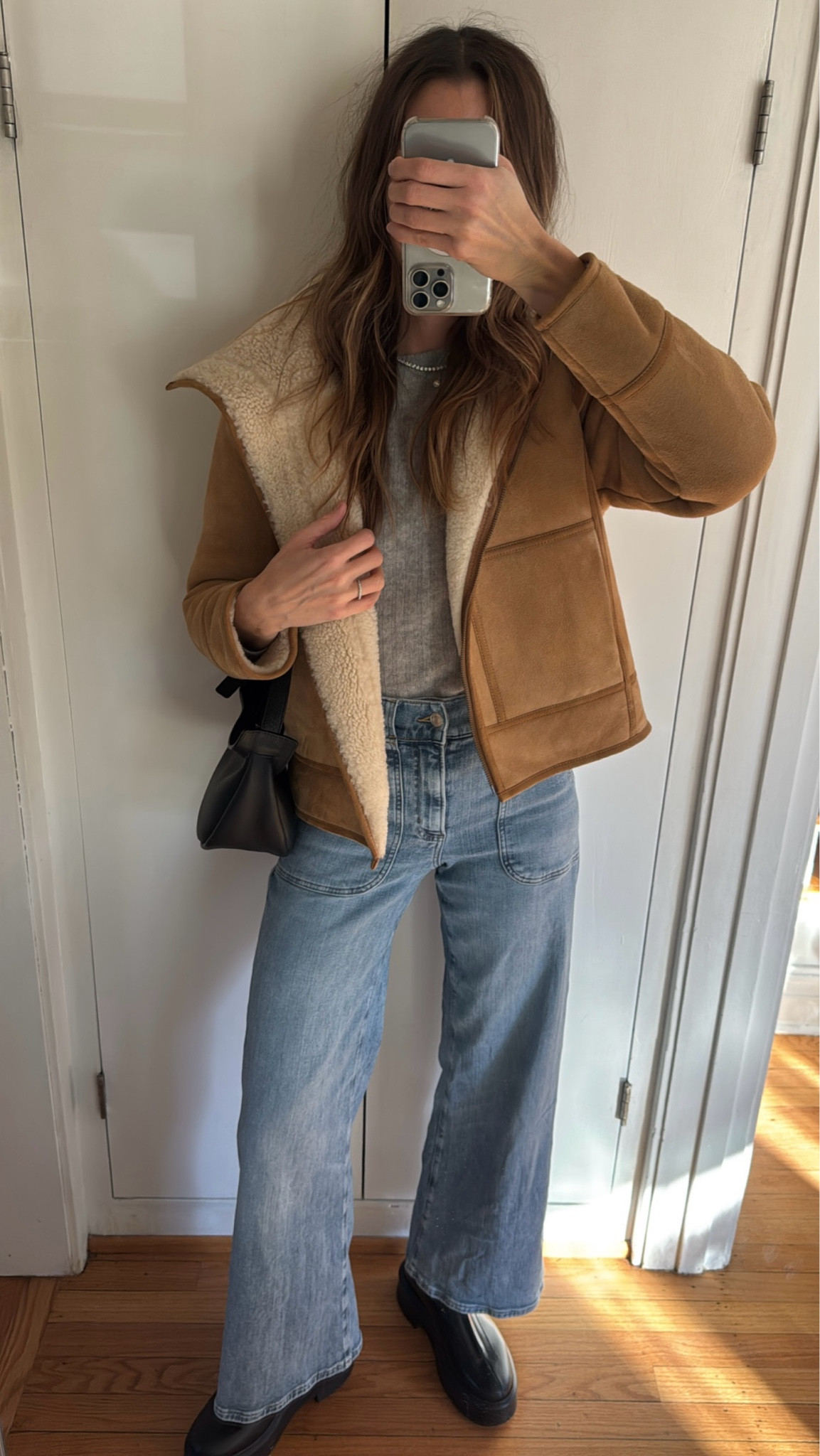 Suede jacket elevating any basic outfit 

#LTKOver40 #LTKStyleTip