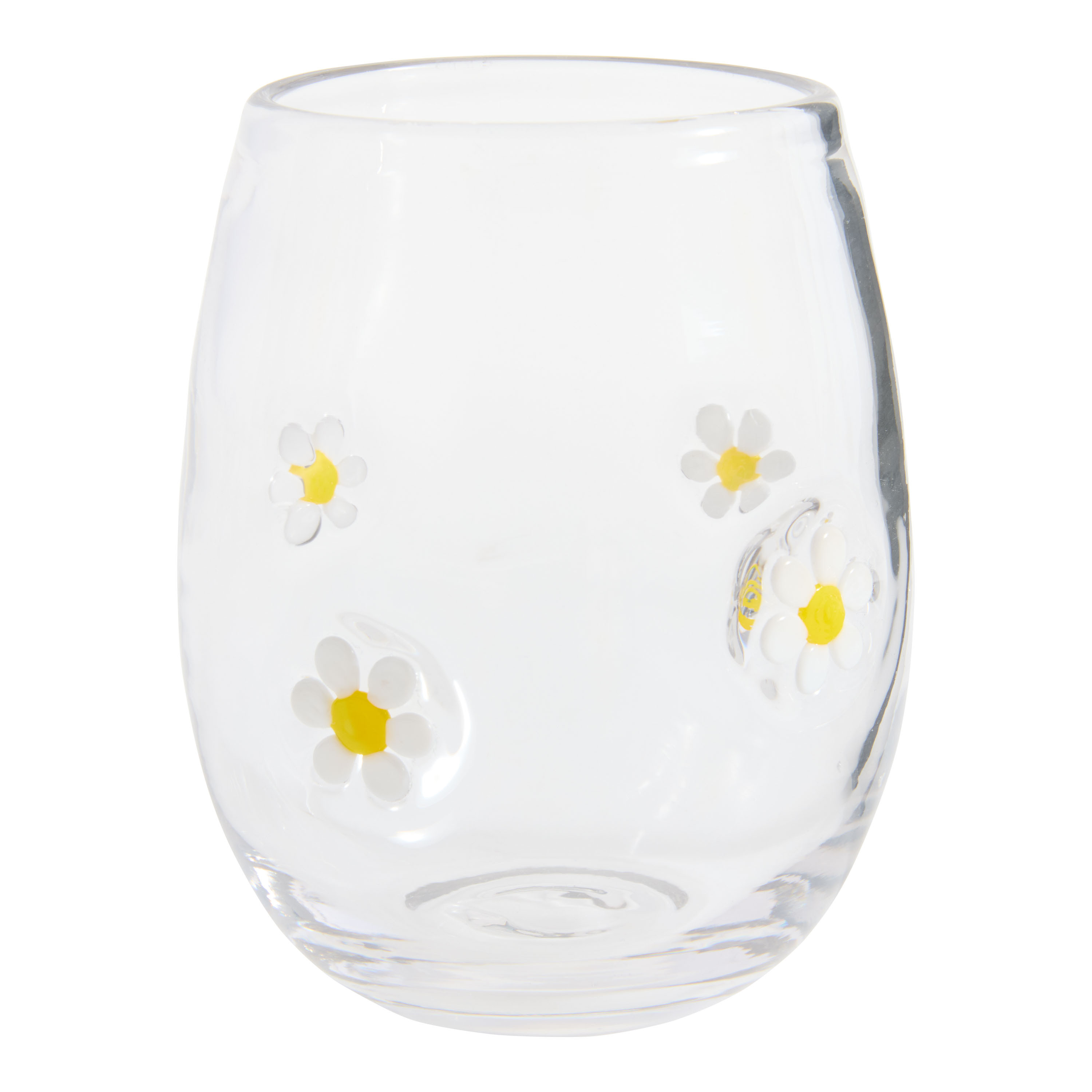 Charm Inlay Stemless Wine Glass | World Market