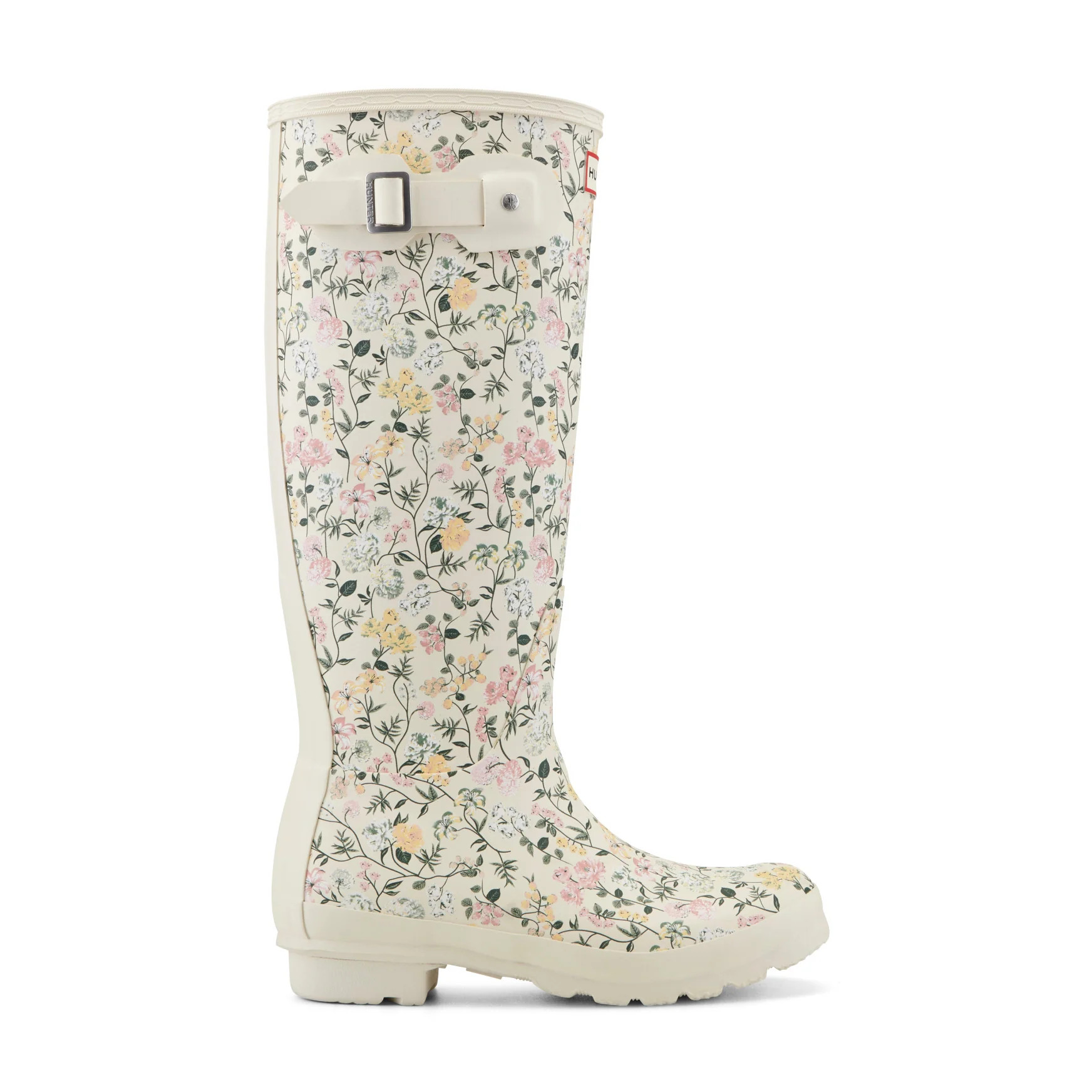 Women's Original Tall Rain Boots - Ivory/Pink Floral | Hunter Boots | Hunter Boots