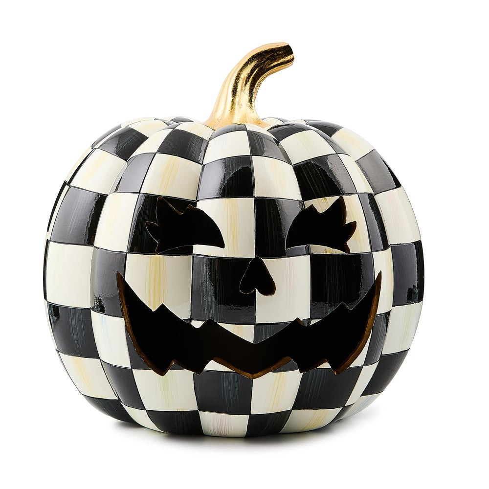 Courtly Check Illuminated Jack O' Lantern | MacKenzie-Childs