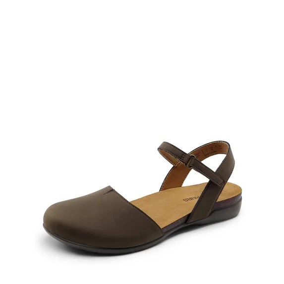 DREAM PAIRS Women's Closed Toe Sandals Arch Support Comfort Cork Footbed Flat Sandals Summer Shoe... | Walmart (US)