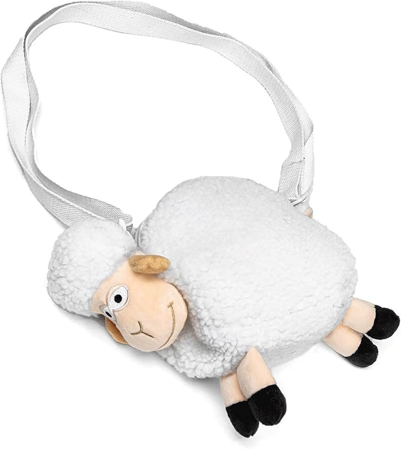 Adult Plush White Sheep Bag Cute Crossbody Bag with Adjustable Shoulder Strap | Amazon (US)