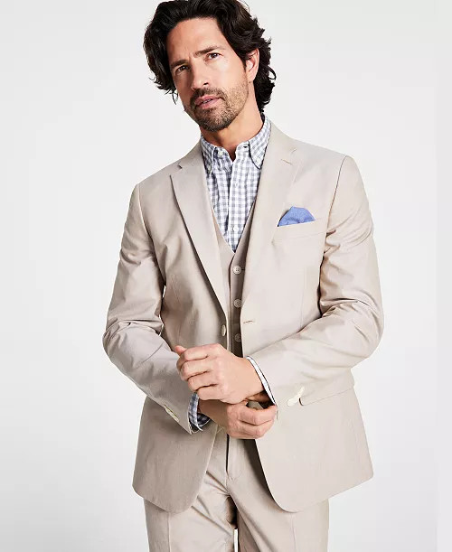 Tommy Hilfiger Men's Modern-Fit TH Flex Stretch Chambray Suit Separate Jacket - Macy's | Macy's