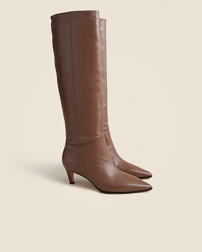 New Stevie knee-high pull-on boots in leather | J. Crew US
