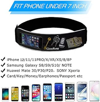 Running Belt for Women and Men, Waist Pack and Phone Holder Waistband for Running,Hiking,Traveling,C | Amazon (US)