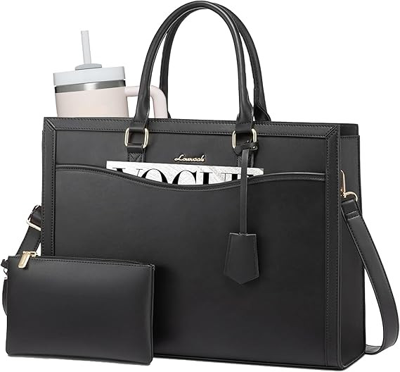 LOVEVOOK Laptop Tote Bag for Women, Office Work Bag Briefcase fit for 15.6 inch Laptop, Large Cap... | Amazon (US)