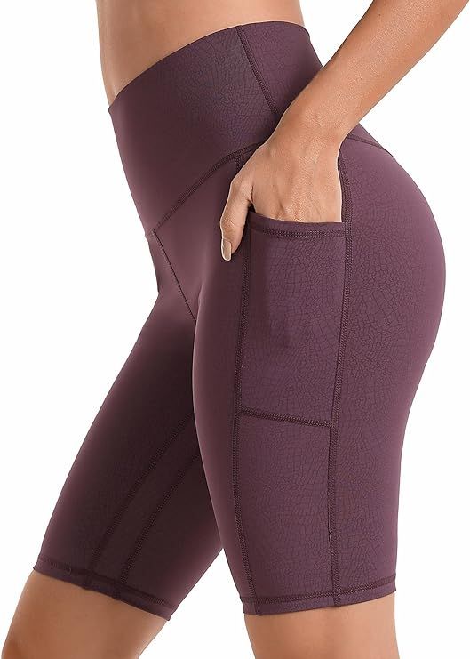 Sunzel 10" Biker Shorts for Women with Pockets, High Waisted Yoga Workout Shorts | Amazon (US)