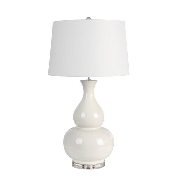 Glass Teardrop Gourd Table Lamp, Cream, 32" | Bed Bath & Beyond