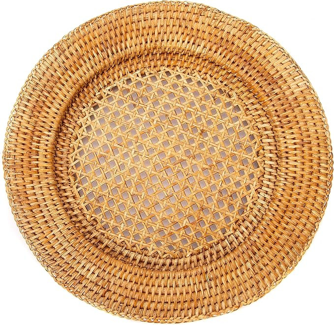 Artifacts Rattan Charger, One Size, Honey Brown | Amazon (US)