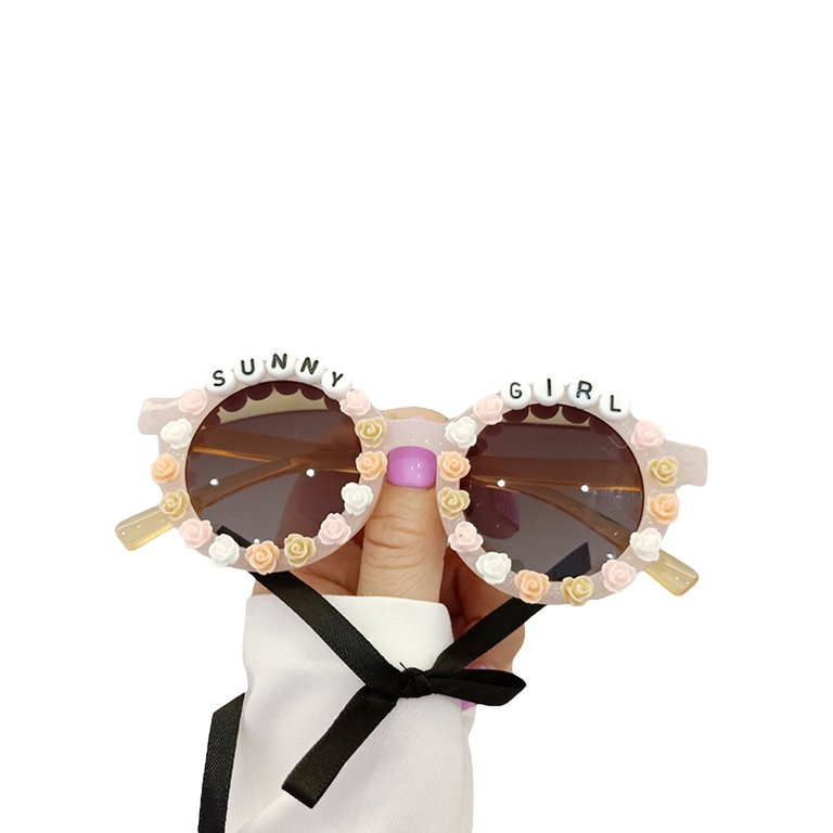 LSFYSZD Summer Babe Girls Boys Sunglasses Flower Letter Frame Sun Glasses Protection Eyewear For ... | Walmart (US)