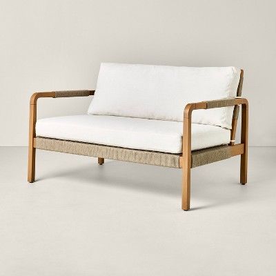 Wood & Rope Outdoor Patio Loveseat - Hearth & Hand™ with Magnolia | Target