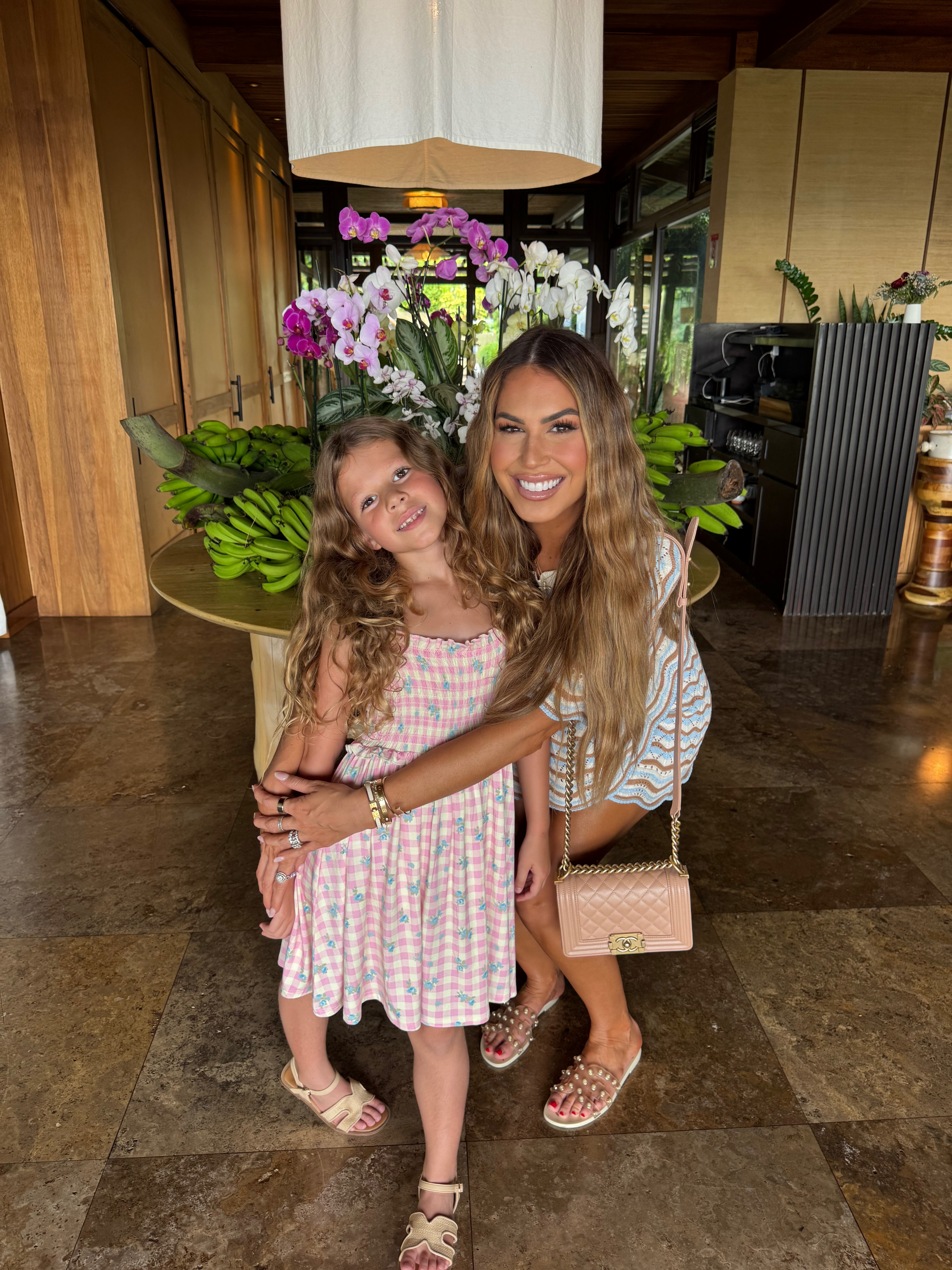 my girl!! wearing a small in my set 🩵 use code hollie10 for blakely's dress!