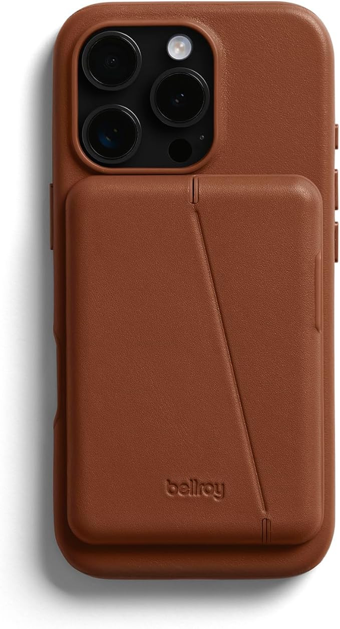 Bellroy Mod Phone Case + Wallet for iPhone 16 Pro (Slim Leather iPhone case, Phone Wallet) - Sien... | Amazon (US)